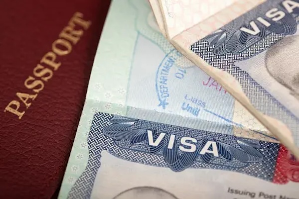 passport and US visa background